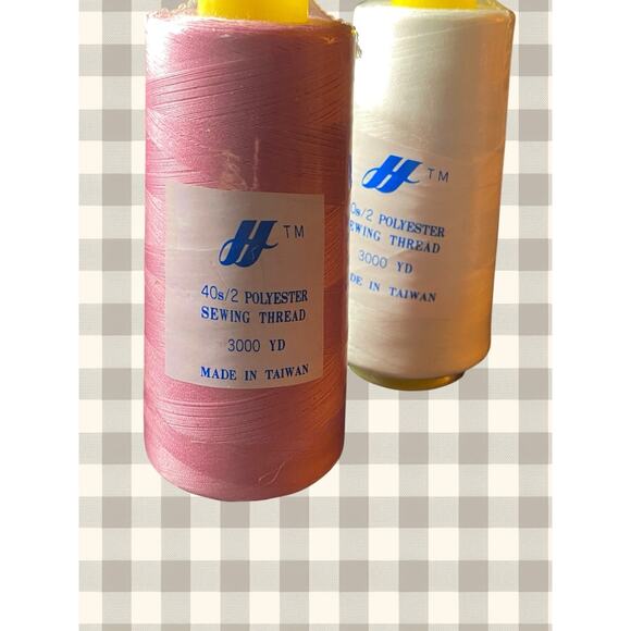 5 Spool 100% Polyester Sewing Thread 3000 Yards Black /White/Peach/Pink Sealed - Picture 3 of 5